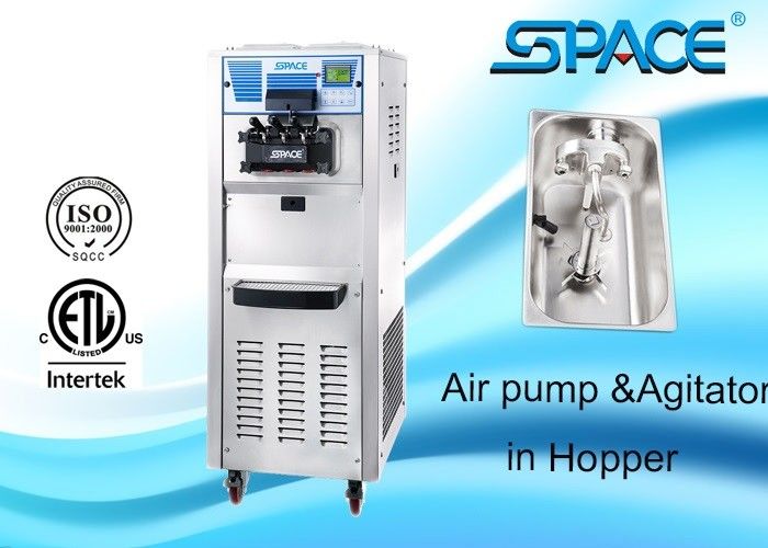 Floor Standing Commercial Ice Cream Maker With Air Pump Agitator In Hopper