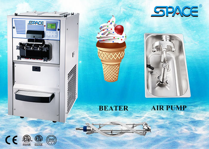 3 Flavors Table Top Commercial Ice Cream Machine With Air Pump Feed Feed